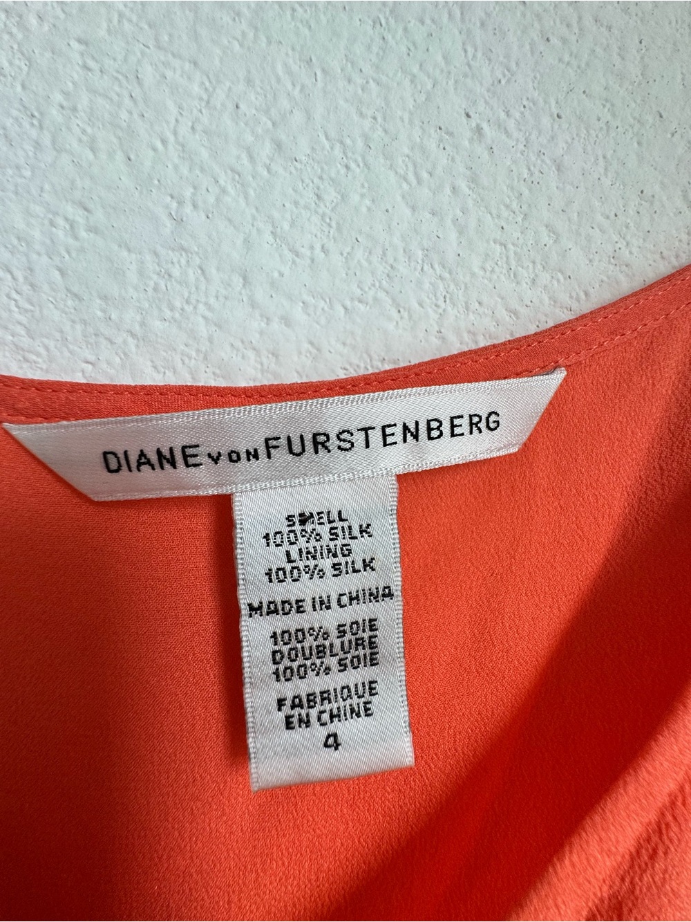 Diane Von Furstenberg Coral Orange Silk Camisole - Picture 2 of 4
